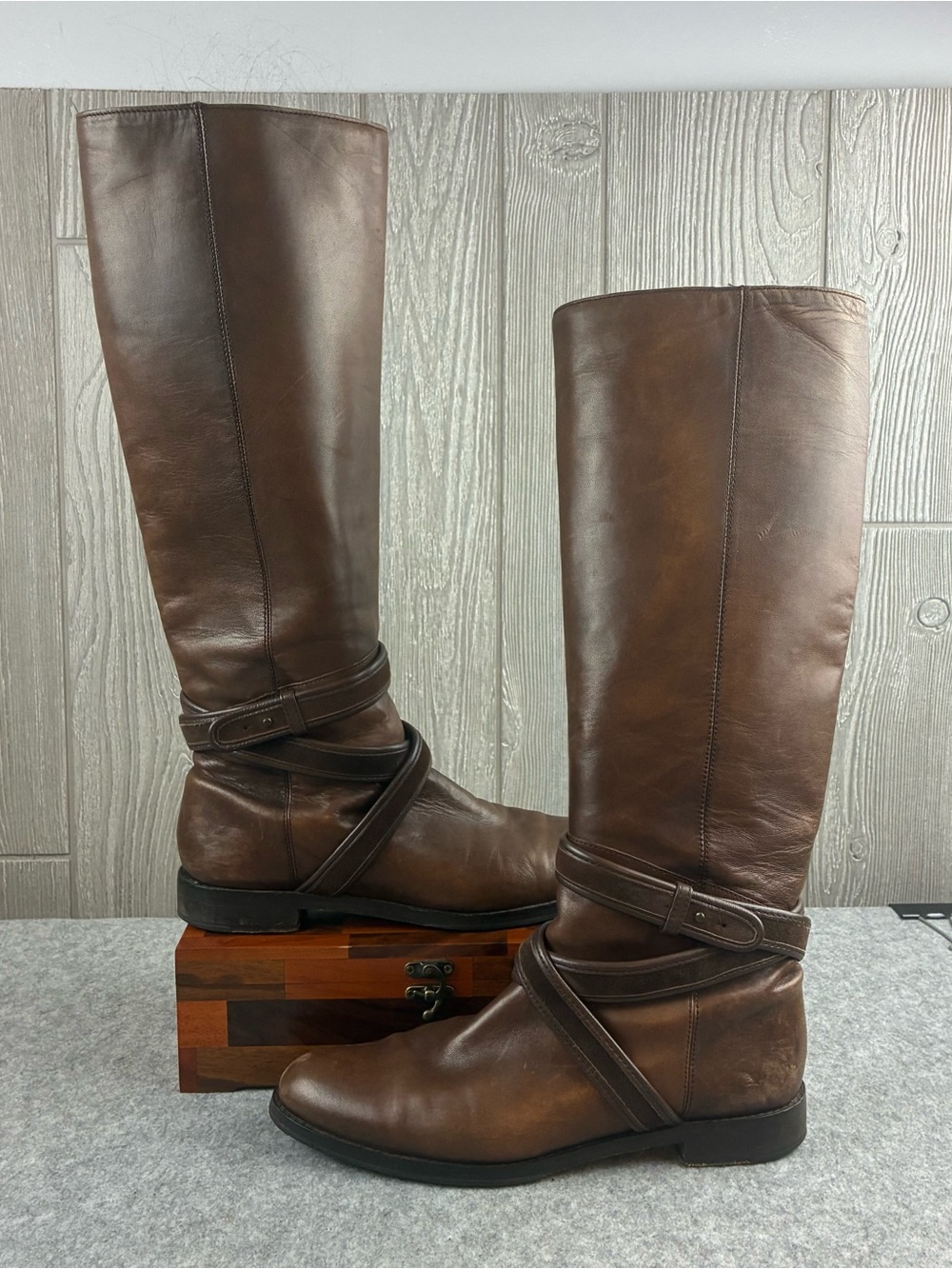 Vintage Cole Haan Air Petra Knee High Boots Women’s 8.5 Brown Leather